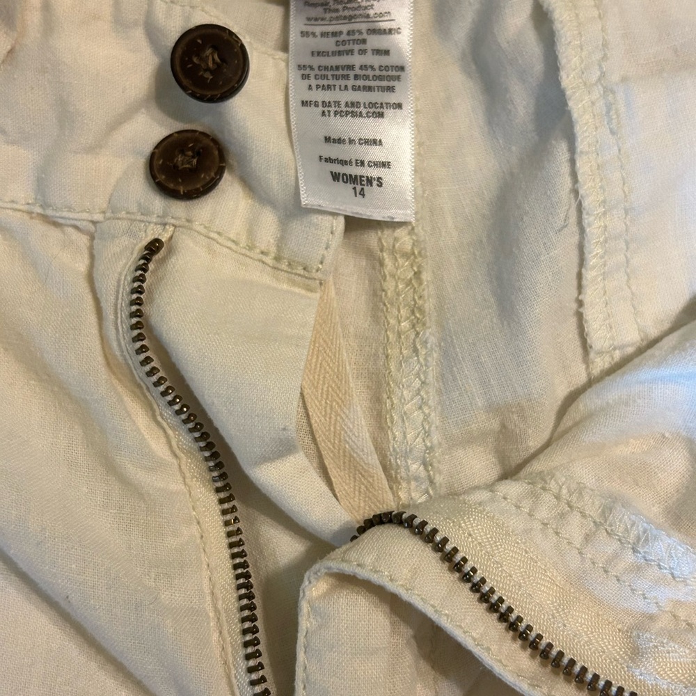 Patagonia Cream Straight Leg Pants - Picture 2 of 3